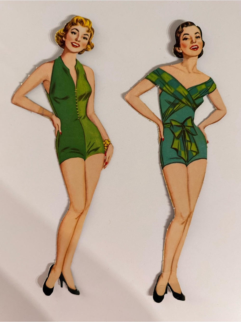 Vintage Clare McCardell 1954 paperdolls.  Two dolls, 35 outfits.